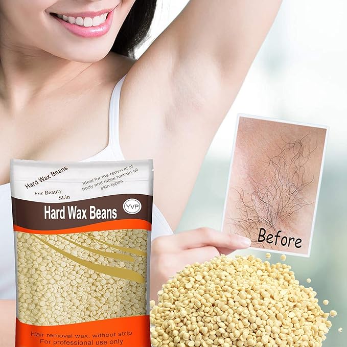 Hard Wax Beads for Hair Removal, Wax Beans for Sensitive Skin, Suitable for Bikini, Legs, Face, Back, Eyebrow, Chest for Women & Men, 300g (10 Oz)/bag-Velvo Beauty