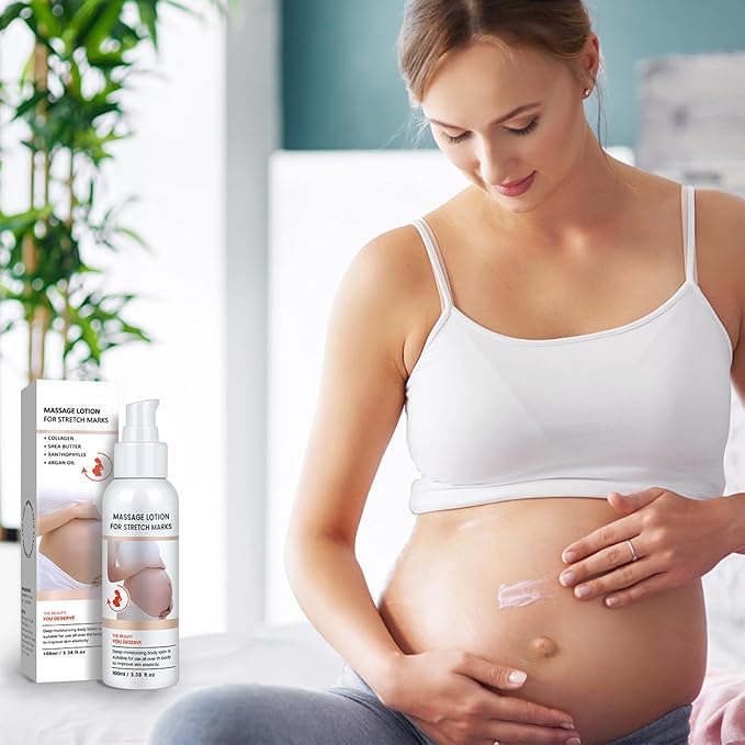 Stretch Mark Cream for Pregnancy - Brightening and Moisturizing with Collagen and Avocado Extract - Promotes Skin Elasticity and Fades Postpartum Stretch Marks - for Use on The Tummy, HIPS - 3.38 oz-Velvo Beauty