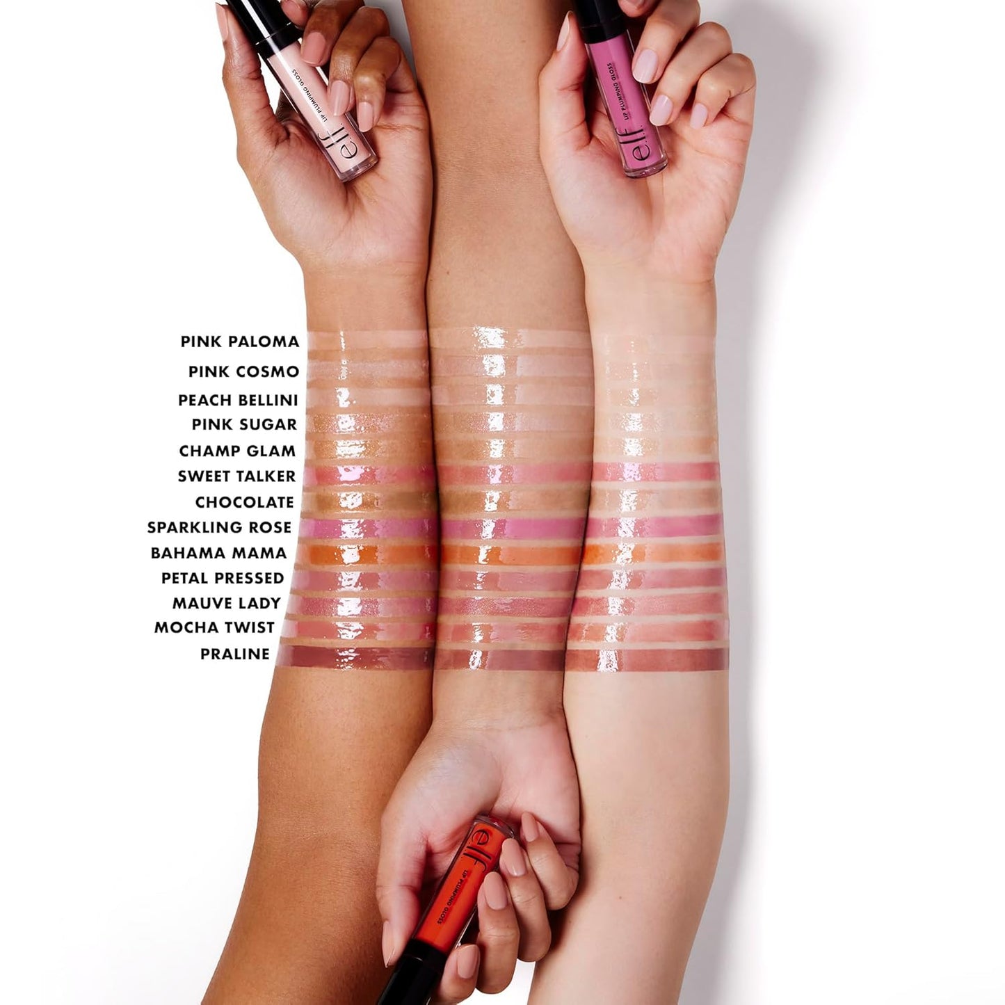 e.l.f. Lip Plumping Gloss, High-Shine Sheer Color, Hydrates & Creates Fuller Lips With Vitamin E, Vegan & Cruelty-Free, Pink Sugar, 0.1 Fl Oz-Velvo Beauty