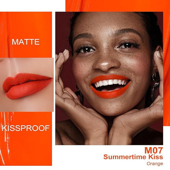 Oulac Matte Lipstick for Women, Long Lasting Liquid Lipstick High Impact Lip Color Full Coverage Lip Makeup with Vitamin E Waterproof Formula,Vegan M07+MS06+MS08-Velvo Beauty