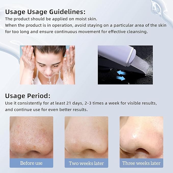 GUGUG Skin Scrubber Face Spatula Skin Spatula Pore Cleaner Blackhead Remover Tools for Facial Deep Cleansing-4 Modes, Purple-Velvo Beauty