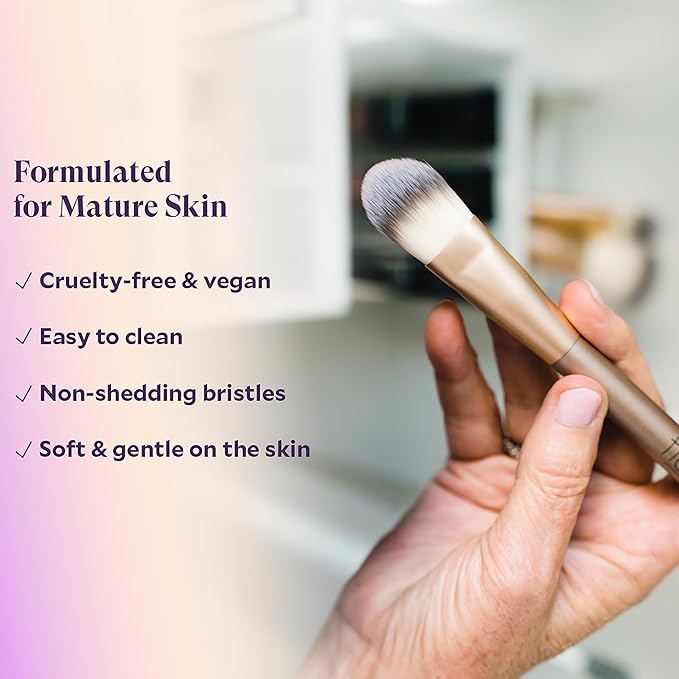 Fièra Concealer & Foundation Brush - Expert Tool for Cream & Liquid Makeup - Seamless, Even Application - Lightweight & Easy to Clean - Perfect for Use with Fièra Luxury Concealer-Velvo Beauty