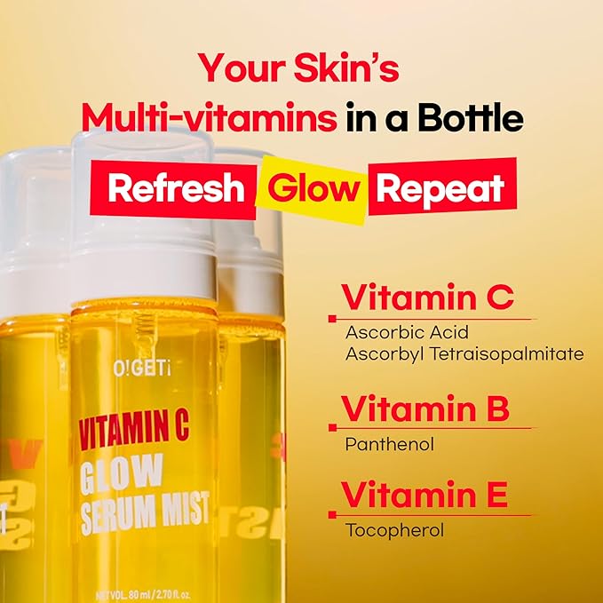 Vitamin C Serum Mist | Vitamin C, Hyaluronic acid, Moisturizing mist for face, all skin type, Korean skincare, for men and women, 2.70 Fl.Oz (80ml)-Velvo Beauty