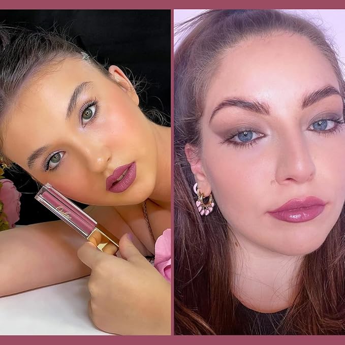 Oulac Matte Liquid Lipstick Mauve Pink Lip Gloss for Women, Long Lasting Lipstick Waterproof, No Transfer, Creamy High Pigmented Formula with Rose Oil, Vegan & Cruelty-Free, M13-Velvo Beauty