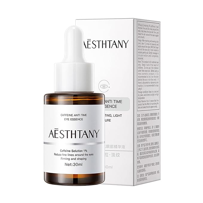 Caffeine Niacinamide Organic Carnosine Serum 1 Fl Oz / 30ml Reduce fne lines around the eyesFirming and shaping Anti-Aging,Moisturizing, Anti-Wrinkle Eye Serum - Skin Repair (Caffeine)-Velvo Beauty