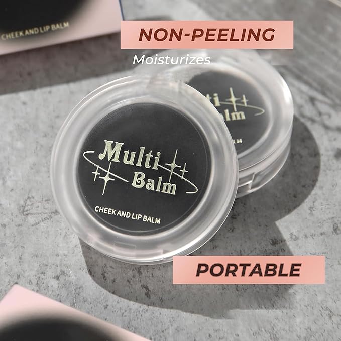 Black Cream Blush, Color Changing Blush For Cheeks & Lips Balm Tint Black Clear Color Change pH Magic Waterproof Gel Cheek Blendable Multi-Use Balm-Velvo Beauty