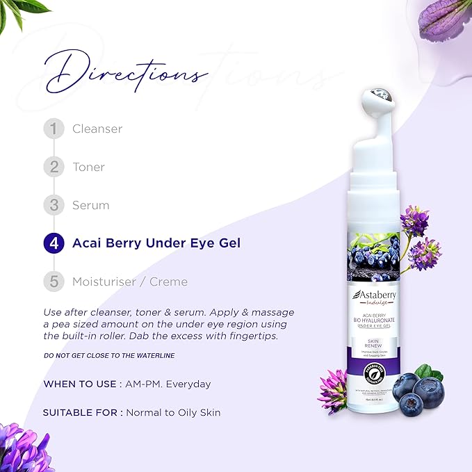 Acai Berry Under Eye Cream For Dark Circles And Puffiness – Hyaluronic Acid, & Retinol Repairs Fine Lines, Wrinkles & Bags Under Eye Area-Velvo Beauty