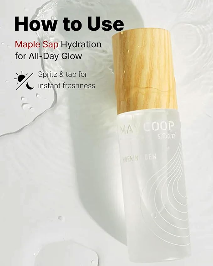 MAY COOP Raw Morning Dew Face Mist – Korean Hydrating Facial Spray with 87% Maple Water & Hyaluronic Acid - Refreshing & Lightweight Formula for Sensitive Skin, 2.71 fl.oz.-Velvo Beauty
