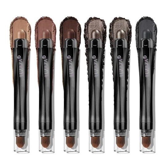 6PCS Neutral Eyeshadow Stick Makeup Set, Matte Cream Eye Shadow Eyeliner Brightener Pencil Crayon - B3 Iced Oat-Velvo Beauty