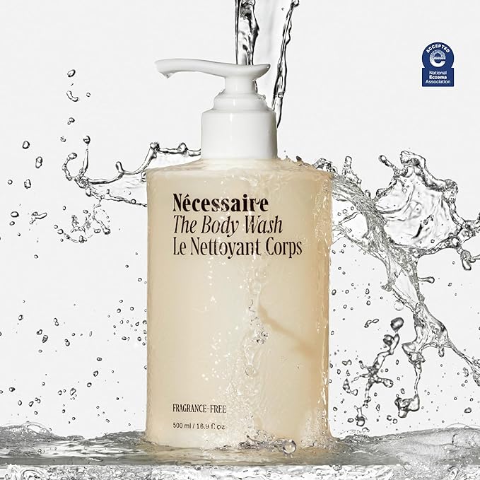 Nécessaire The Body Wash Fragrance-Free. Natural Body Wash for Women + Men. Barrier Cleanse. Multi-Ceramide Gel Cleanser, 16.9 Fl Oz.-Velvo Beauty