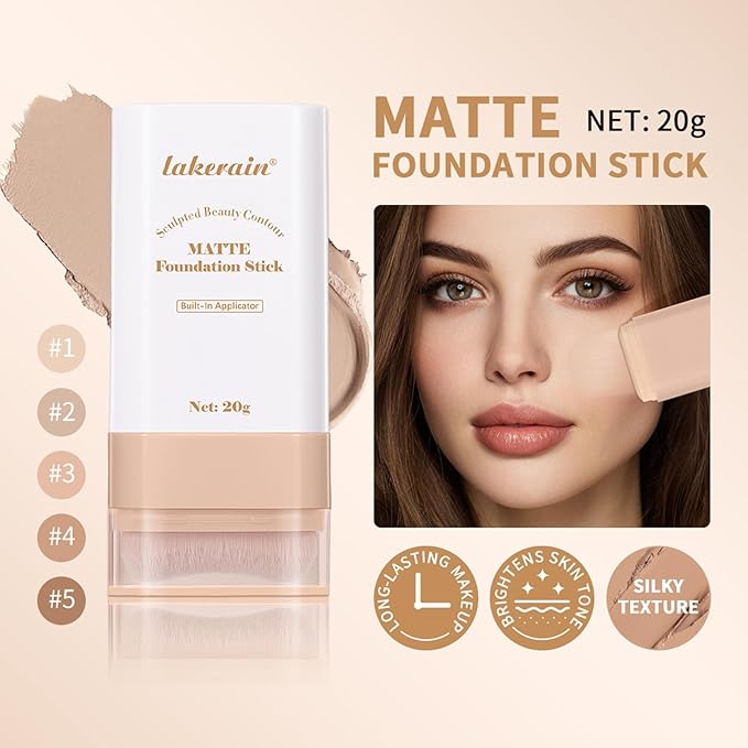 Beauty Balm Serum Boosted Skin Tint, Dual-Ended Eraser Foundation Stick with Brush, Full Coverage Cream Korean Makeup, Long-Lasting Stick for Smooth, Flawless Finish (#1 Cream)-Velvo Beauty