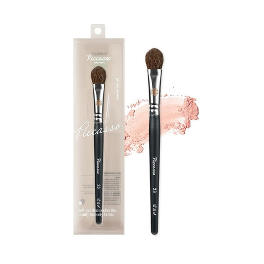 Piccasso 23 Small Blusher Brush – Precise Makeup Brush for Cheeks, Nose, and Chin, Soft Squirrel & Horse Hair for Delicate Application, Detail Face Brush for Daily Use, Korean Professional Beauty Tool-Velvo Beauty