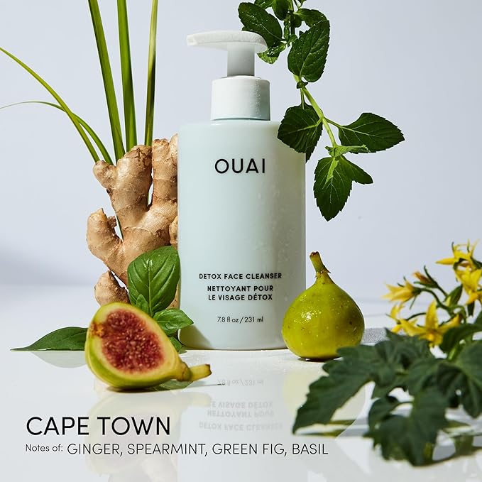 OUAI Detox Facial Cleanser - Deep Cleansing Face Wash with Glycolic Acid, Niacinamide & PHA - Removes Sweat, Dirt & Oil Without Drying - Gentle Face Cleanser for Post-Workout (7.8 Fl Oz)-Velvo Beauty