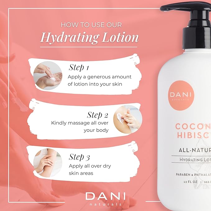 Naturals Hand & Body Lotion - Coconut Hibiscus Scented, Moisturizing & Nourishing Lotion for Dry Skin, Deep Hydration with Natural & Organic Ingredients, Paraben-Free, Vegan & Cruelty-Free, 12 Oz-Velvo Beauty