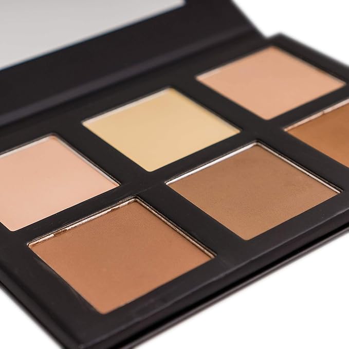 SHANY Powder Contour & Highlight Makeup Palette with Mirror - 6 Color Contour Palette - CONTOUR-Velvo Beauty