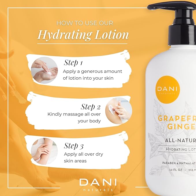 Naturals Hand & Body Lotion - Grapefruit Ginger, Hydrating Lotion with Aloe Vera, Vitamin E & Shea Butter, Moisturizing for All Skin Types, Paraben-Free, 12 Oz-Velvo Beauty
