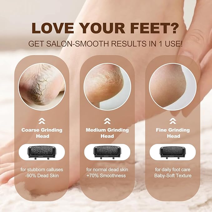 Electric Callus Remover for Feet with 17 in 1 Pedicure Kit, Rechargeable Waterproof Foot File Professional Foot Care Tools, Portable Callus Remover Kit to Remove Dead Skin Hard Skin Dry Cracks(Black)-Velvo Beauty