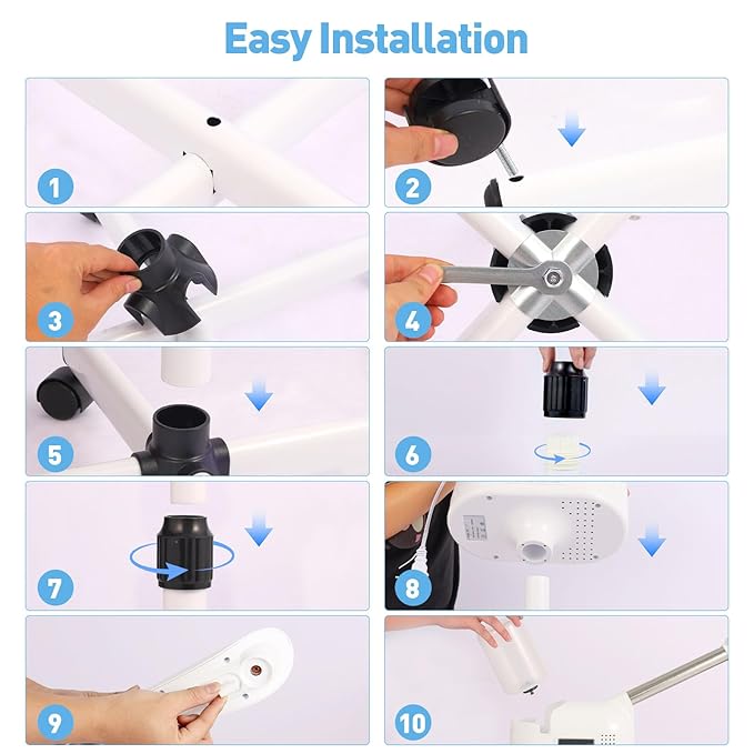 Professional Facial Steamer, Facial Steamer with Hot Mist and Timer Function for Deep Hydration, Height Adjustable Face Steamer on Wheels with Touch Screen and Rotatable Nozzle for Salon Spa Home Use-Velvo Beauty