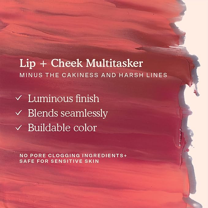 Tower 28 Beauty BeachPlease Cream Blush for Cheeks and Lips - Multi-Purpose Lip and Cheek Tint in Orange Blush - for Sensitive Skin – Color POWER HOUR, Luminous Finish-Velvo Beauty