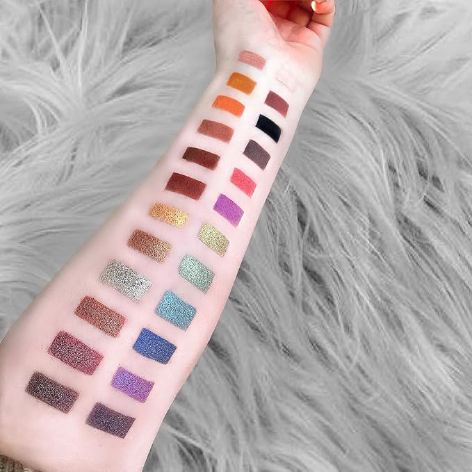 24 Shade Eyeshadow Palette - Festive Luxury Vibrant Bold Full-Color Pigment Long Lasting Matte Shimmer Eye shadow Palette (Marrakech)-Velvo Beauty