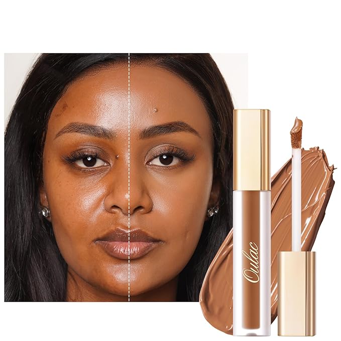 Oulac Concealer Full Coverage, Concealer Stick for Dark Circles, Hydrating Concealer Infused with Hyaluronic Acid, Lightweight, Long Lasting, Vegan Concealer 3.8ml, Shade: W8 Toffee-Velvo Beauty