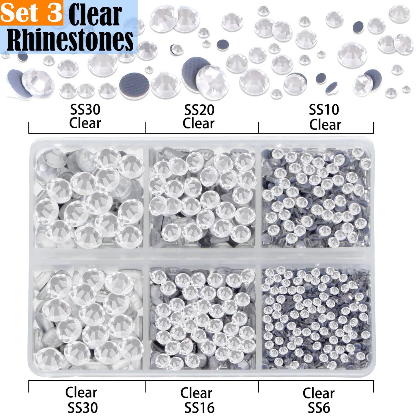 LPBeads 10000pcs Hotfix Rhinestones Flatback Glass Crystal Clear Red AB Crystal and Black Rhinestone with Tweezers and Picking Pen for Crafts Clothes Nail Art-Velvo Beauty