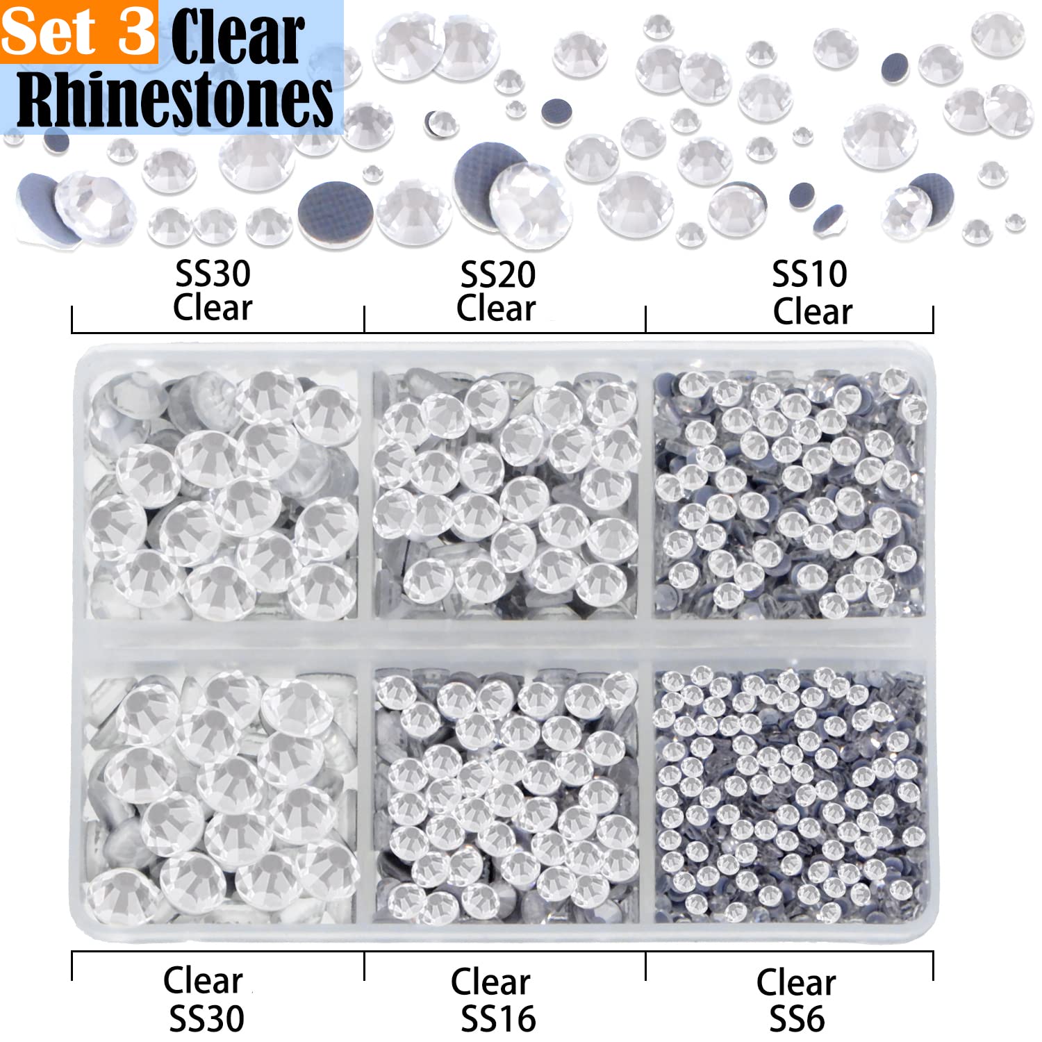 LPBeads 10000pcs Hotfix Rhinestones Flatback Glass Crystal Clear Red AB Crystal and Black Rhinestone with Tweezers and Picking Pen for Crafts Clothes Nail Art-Velvo Beauty