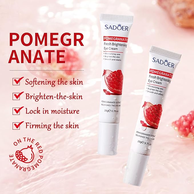 Pomegranate Eye Cream, Under Eye Cream For Dark Circles, Dark Circle Eye Cream For Puffiness And Bags, Anti Aging Eye Cream For Reduce Fine Lines & Wrinkles-Velvo Beauty