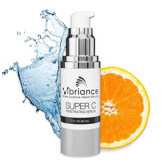 Vibriance Super C Serum for Mature Skin - All-in-One Vitamin Formula Hydrates, Firms, Lifts, Smooths, Targets Age Spots, Wrinkles, 1 fl oz-Velvo Beauty