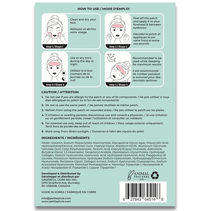 Advanced Forehead Wrinkle Patches Overnight - Anti Wrinkle Patches with Collagen, Peptides, Vitamin E - Strong Adhesion with Full Coverage for Forehead Wrinkles & 11 Lines, Made in Korea, 10 Count-Velvo Beauty