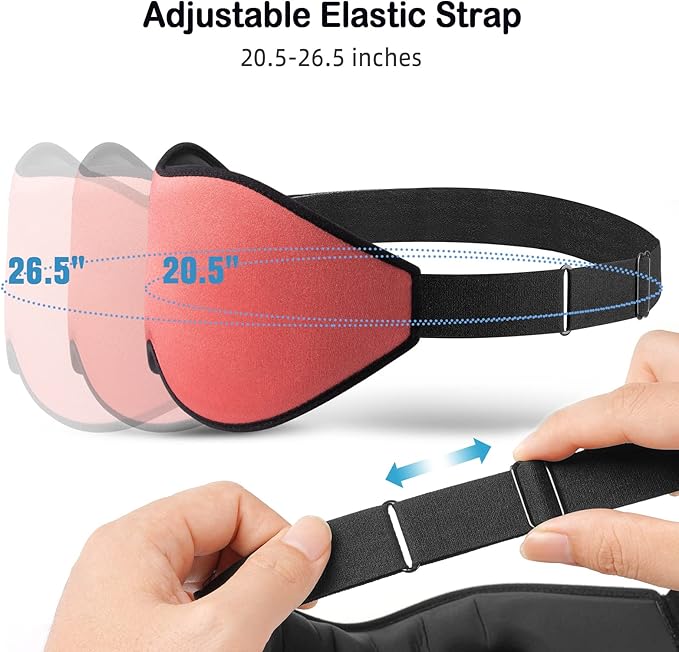 LitBear Sleep Masks for Women, Sleep Eye Mask for Sleeping, Comfortable Night Sleeping Mask, Soft Contoured Eye Cover for Sleeping with Elastic Strap for Side Sleeper Flying Shift Worker Light Sleeper-Velvo Beauty