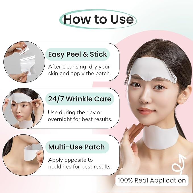 Advanced Forehead Wrinkle Patches Overnight - Anti Wrinkle Patches with Collagen, Peptides, Vitamin E - Strong Adhesion with Full Coverage for Forehead Wrinkles & 11 Lines, Made in Korea, 10 Count-Velvo Beauty