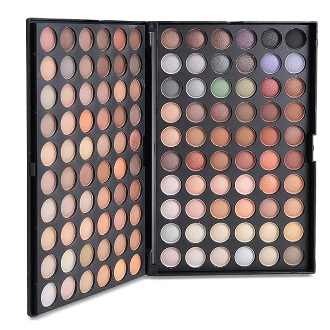 120 Nude Eyeshadow Palette, Beauty Makeup Palette Multicolor Combinable Highly Pigmented Warm Color Cosmetic Sweatproof Matte Pearl Shimmer Makeup Shadow Palette Professional for Women #4-Velvo Beauty