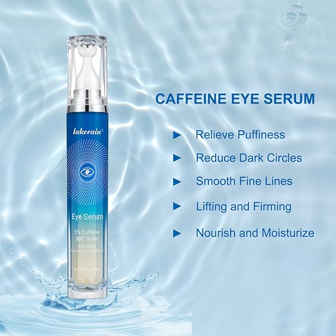Caffeine Eye Serum for Dark Circles, Puffiness, Bags Under Eyes, Illuminating Eye Serum, Retinol Eye Serum, Anti-Aging Eye Serum for Dark Circles, Age Spots, Fine Lines, Wrinkles-Velvo Beauty