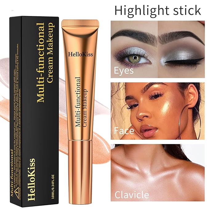 3PCS Liquid Contour Beauty Wand, Liquid Blush Highlighter Makeup Stick with Applicator, Cream Bronzer Stick Natural Matte Finish, Lightweight Blendable Cream Contour Highlighter Blush Wand-Velvo Beauty