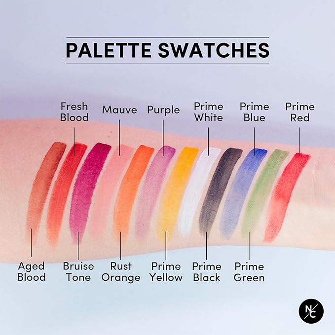 FX Alcohol-Activated 12 Colors Makeup Palette, Highly Pigmented Professional Makeup for the Stage, Film, Costumes, Cosplay, SFX, Performance Arts-Velvo Beauty