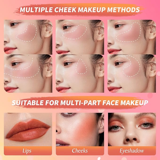 Liquid Blush Makeup Wand, Cream Liquid Blush with Cushion Applicator For Cheeks Tint, Natural-looking, Glow Dewy Finish, Weightless Blendable Liquid Blush Stick | #105 ARDOUR-Red Brown-Velvo Beauty