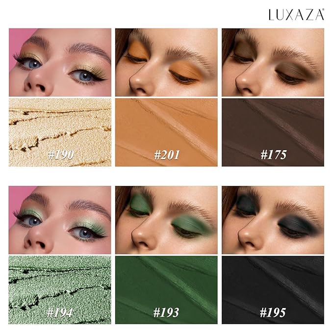 Neutral Eyeshadow Stick Makeup Set, Metallic Shimmer Matte Cream Eye Shadow Eyeliner Brightener Pencil Crayon - Classic 6PCS A013-Velvo Beauty