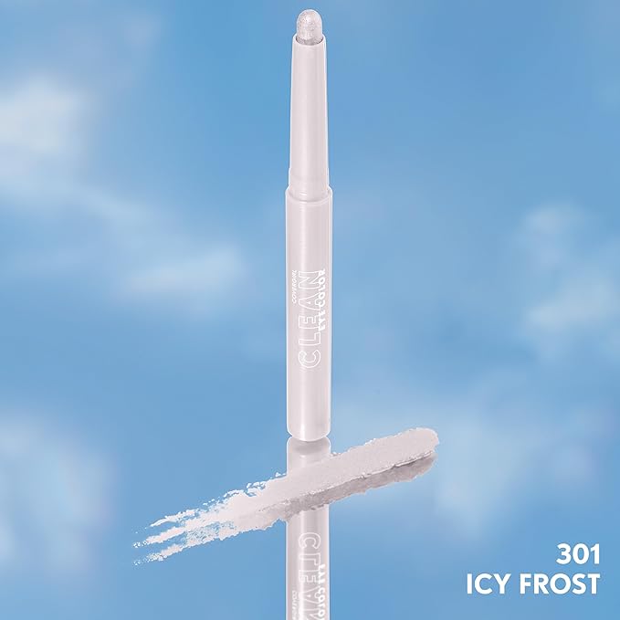 Covergirl Clean Eye Color, Icy Frost, Eyeshadow Sticks, Ultra Creamy Formula, Lightweight, Buildable Formula, Lasts All Day, Smudge-Proof, 0.05oz-Velvo Beauty