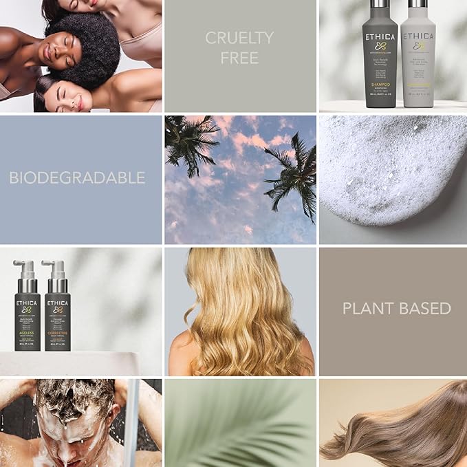 Sulfate-Free Salon-Grade Anti-Aging Moisturizing Shampoo, Hypoallergenic Scalp & Hair Growth Formula, For All Hair Types - Paraben Free, Gluten Free, Fragrance Free, 16.9 oz-Velvo Beauty