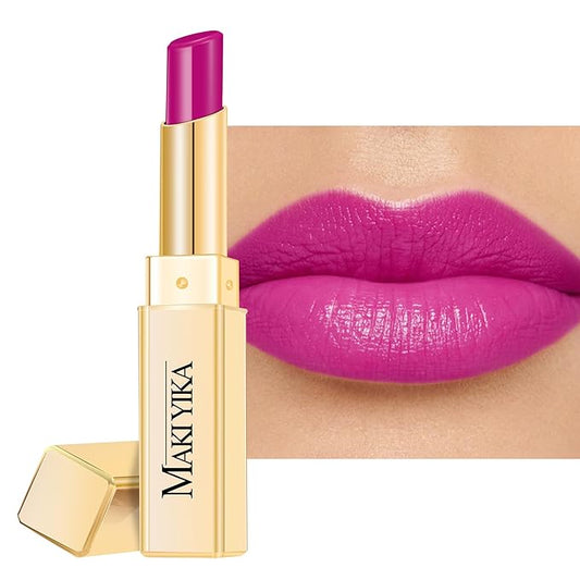 MAKI YIKA Moisture Purple Lipstick for Women Hydrate Lip Gloss for Dry Cracked Lips Weightless Glossy Lip Color Juicy Finish,MA068 Rose Love-Velvo Beauty