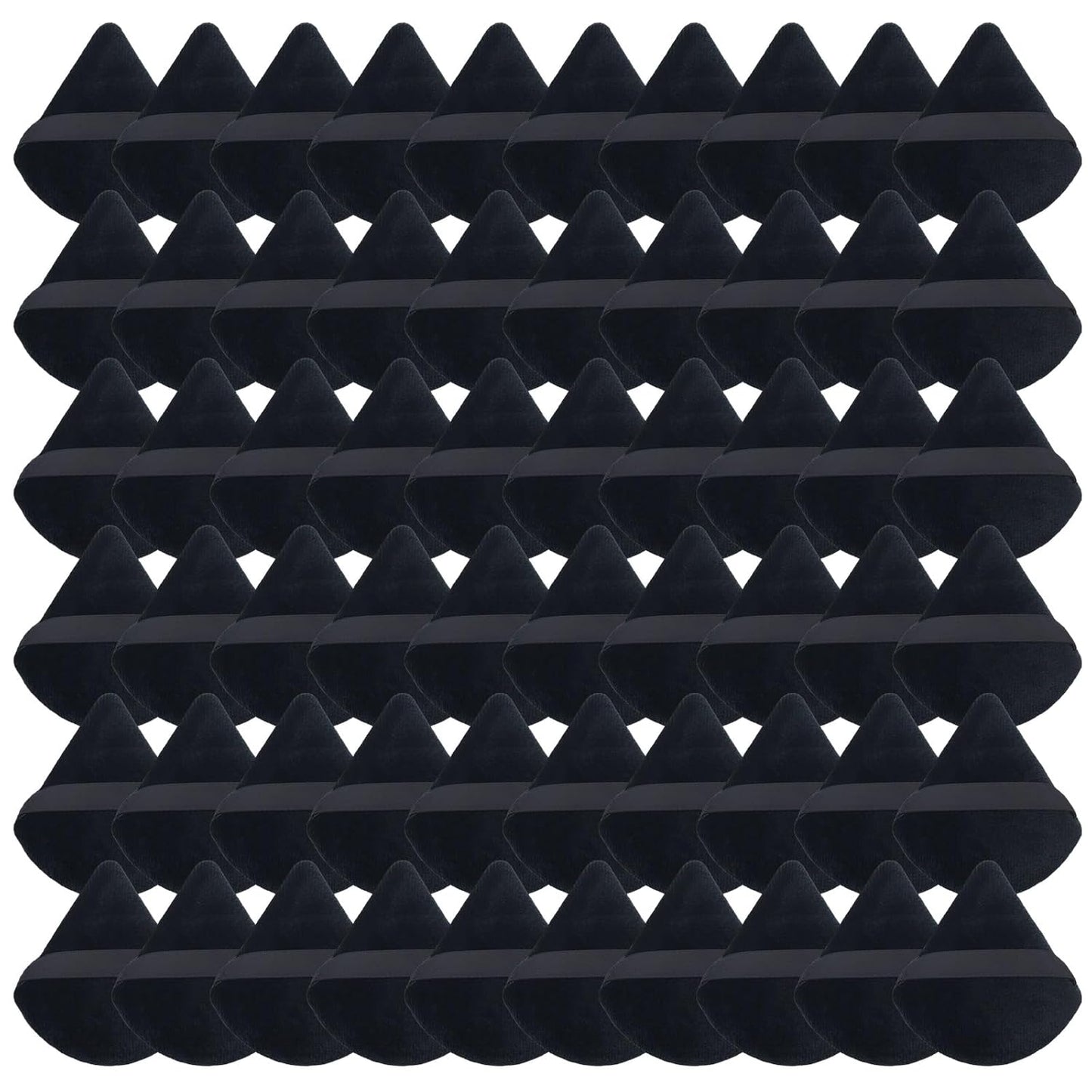 Triangle Makeup Powder Puff, 60pcs Setting Powder Puffs, This Cosmetic Wedges For Face, Under Eyes And Neck, Velvet Material-Velvo Beauty