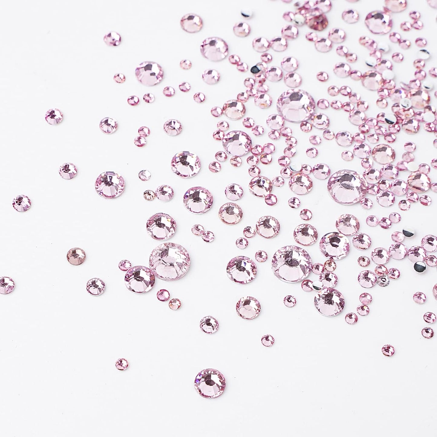 Canvalite 2784Pcs Pink Rhinestones Nail Art Gems with Tools, Flat Back Matte, Plastic, Nail Art, Rhinestones, Tweezer, Double Point Dotting Pen, 5Pcs Jewelry Glues-Velvo Beauty