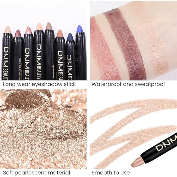 evpct 2Pcs Cream Eyeshadow Sticks Set for Eyes Waterproof, Sand Shimmer Matte Eye shadow Stick Pencil Pen Bulk sombras en crema para ojos 25+25-Velvo Beauty