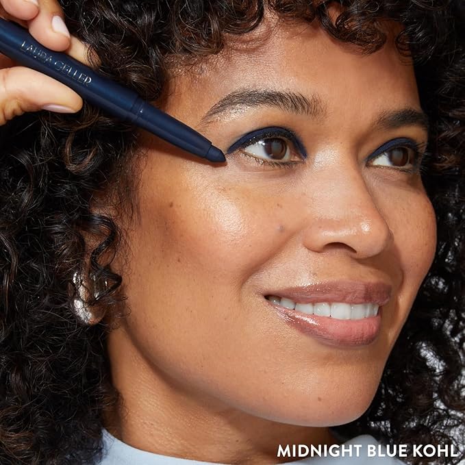 LAURA GELLER NEW YORK Kajal Longwear Kohl Eyeliner Pencil - Midnight Blue Kohl - Caffeine and Vitamin E - Smooth & Blendable Liner - Built-In Sharpener-Velvo Beauty