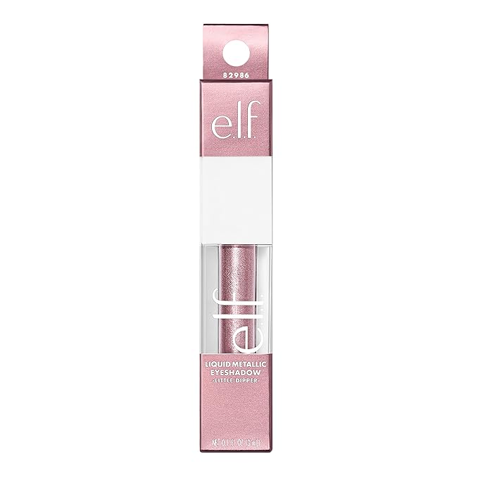 e.l.f. Liquid Metallic Eyeshadow, Gel Formula, High-Impact Multi-Dimensional Finish, One-Swipe Coverage, Little Dipper, 0.1 Fl Oz (3mL)-Velvo Beauty