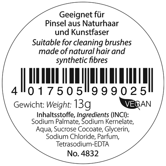 da Vinci Cosmetics Series 4832 Mini Cleaning Soap for Cosmetic Brushes, 0.5 Pound-Velvo Beauty