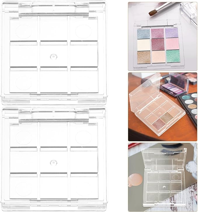 2pcs Empty Lipstick Palette Clear Lipstick Case Mini Highlighters Cross Body Bag Portable Makeup Organizer Storage Cases Sample Eye Shadow Plastic Empty Bracket Travel-Velvo Beauty