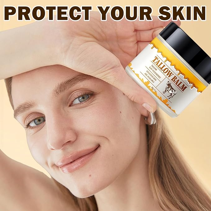 Beef Tallow and Honey Balm for Skin Tallow Face Moisturizer Natural Organic Tallow Honey All body Balm Tallow Body Moisturizer 2 Oz-Velvo Beauty