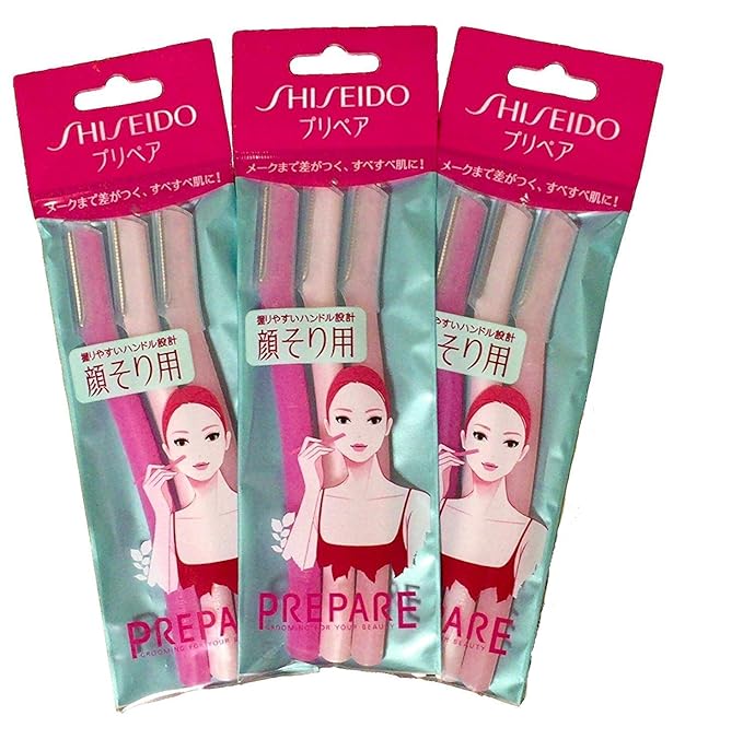 FT Shiseido Facial Razor 3pcs(L) x 3 Pack (total 9 pcs) + Original Oil Blotting Paper Maiko-Velvo Beauty
